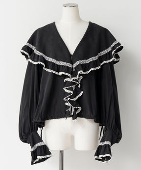 【26AUTUMN PRE-ORDER】Lace Frill Collar Blouse