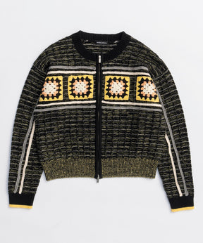 [25autumn preoder] 크로 셰 뜨개질 모티프 zip 니트 카디건