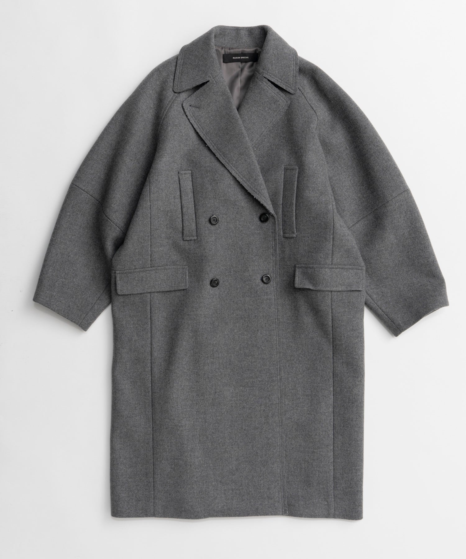 【26AUTUMN PRE-ORDER】Super 140 Balloon Sleeve Wool Long Coat