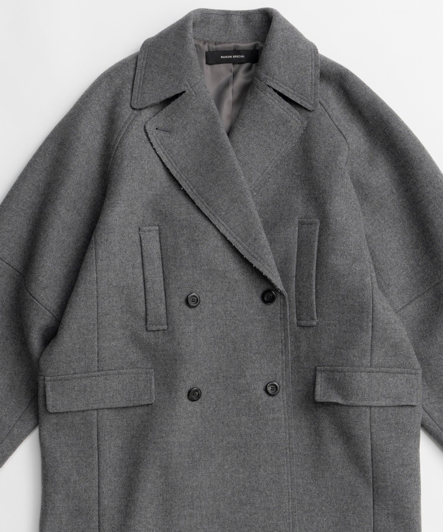 【26AUTUMN PRE-ORDER】Super 140 Balloon Sleeve Wool Long Coat
