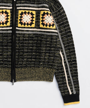 [25autumn preoder] 크로 셰 뜨개질 모티프 zip 니트 카디건