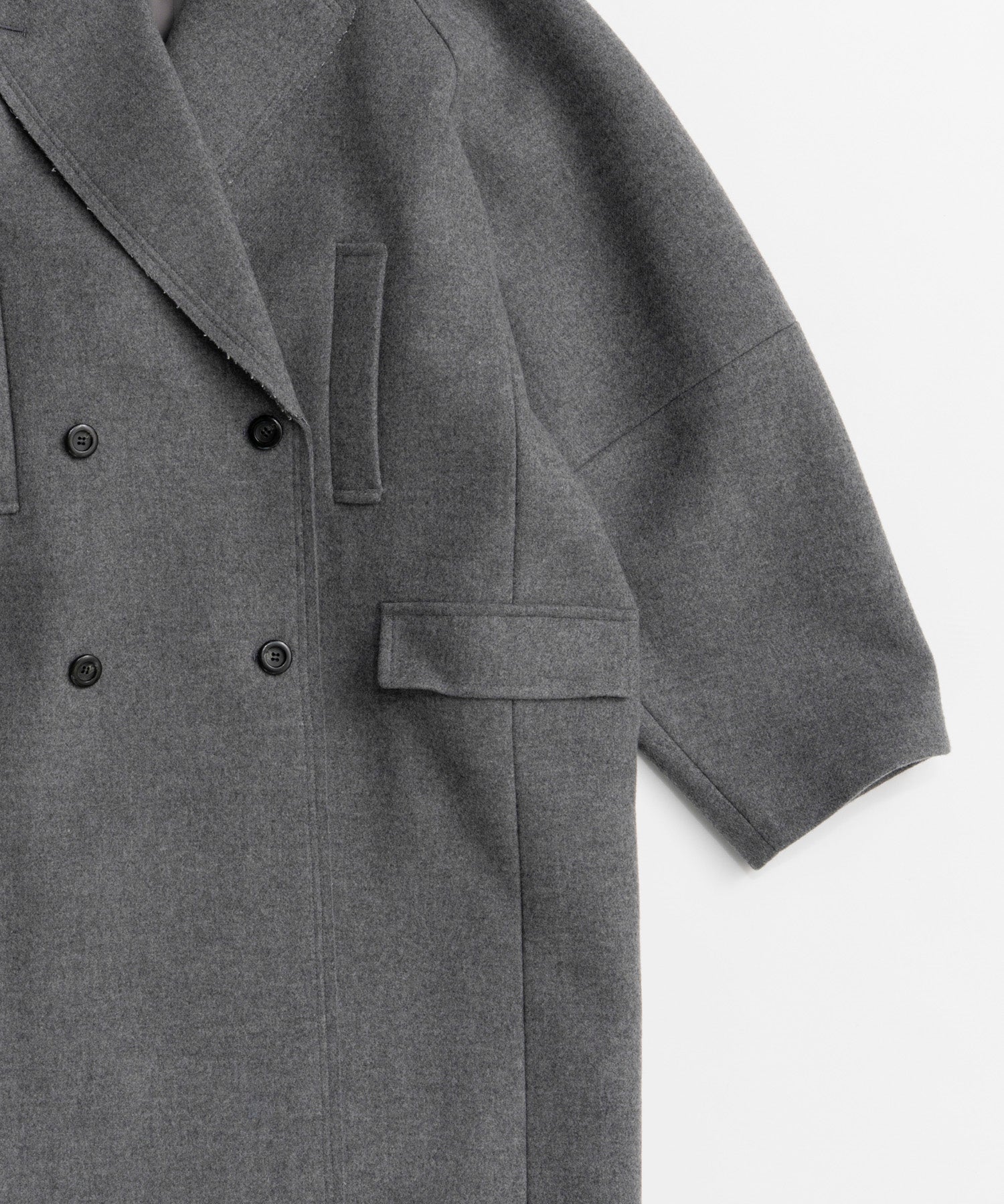 【26AUTUMN PRE-ORDER】Super 140 Balloon Sleeve Wool Long Coat