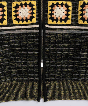 [25autumn preoder] 크로 셰 뜨개질 모티프 zip 니트 카디건