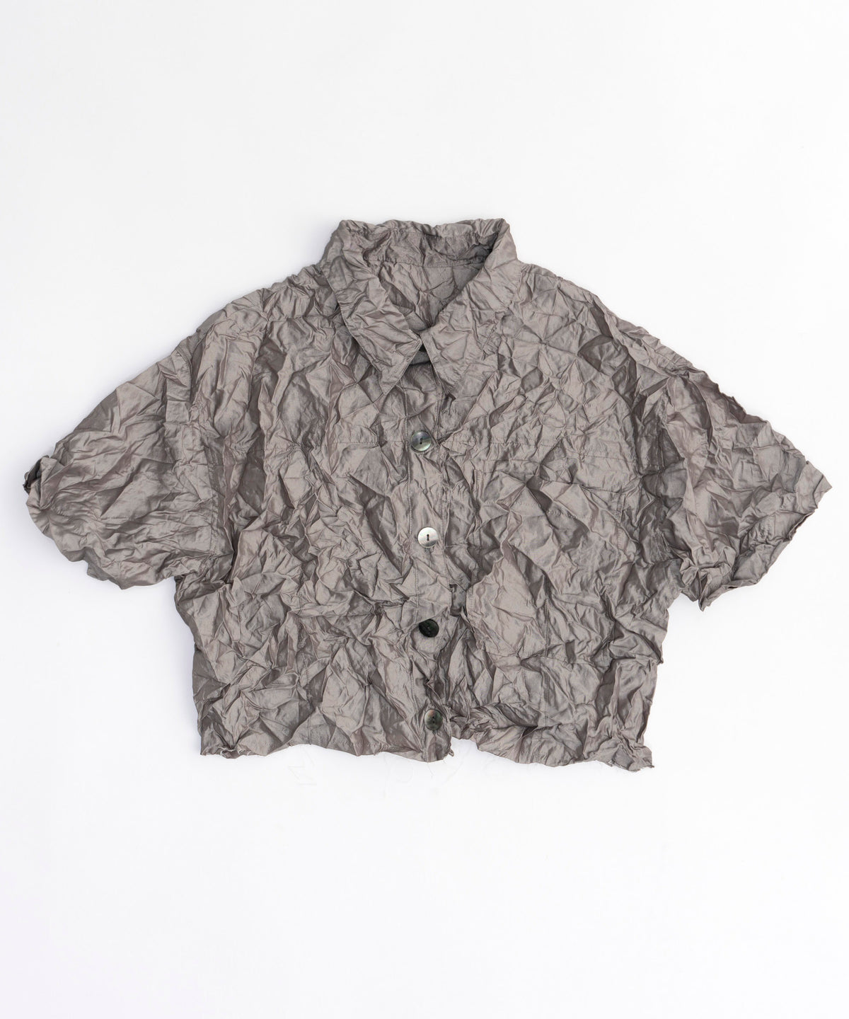 【24SUMMER PRE-ORDER】Washed Pleated Short Length Shirt