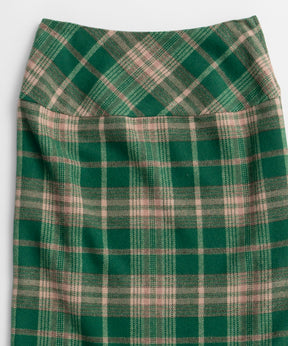 【26AUTUMN PRE-ORDER】Check Fringe Skirt