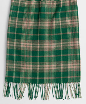 【26AUTUMN PRE-ORDER】Check Fringe Skirt