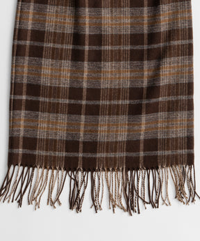 【26AUTUMN PRE-ORDER】Check Fringe Skirt