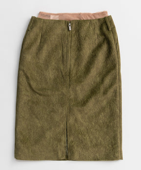 【26AUTUMN PRE-ORDER】Layered Multi-Fabric Midi Skirt