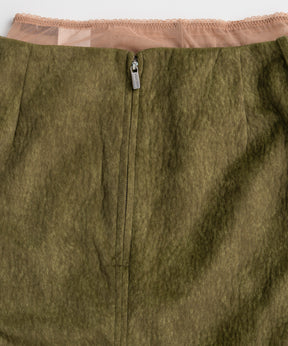 【26AUTUMN PRE-ORDER】Layered Multi-Fabric Midi Skirt