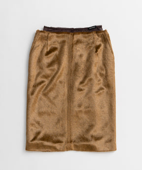 【26AUTUMN PRE-ORDER】Layered Multi-Fabric Midi Skirt