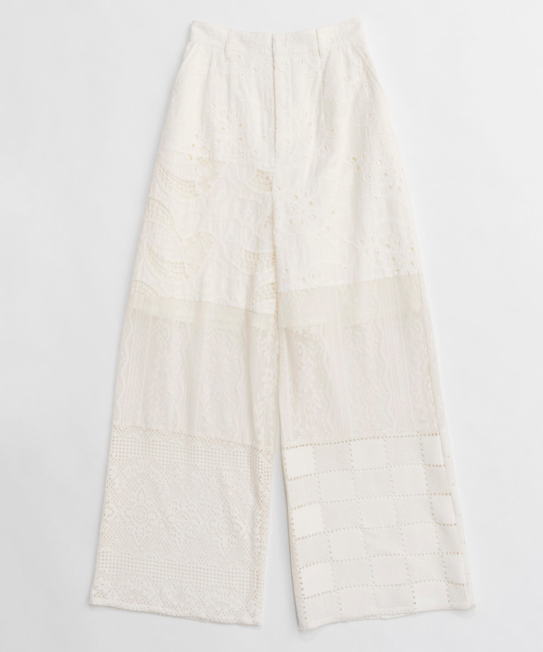 【25SPRING PRE-ORDER】Lace Fabric Docking Pants