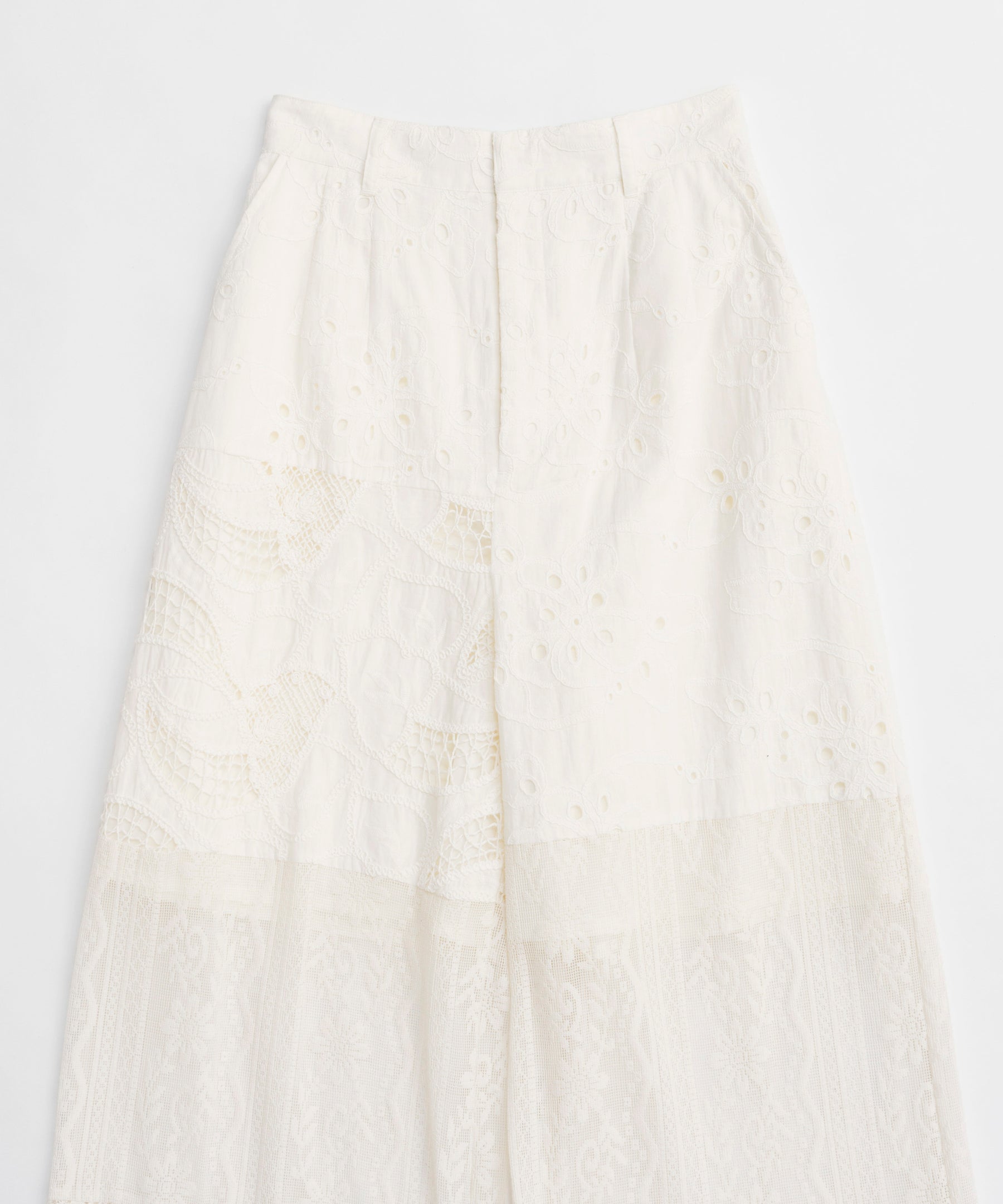 【25SPRING PRE-ORDER】Lace Fabric Docking Pants