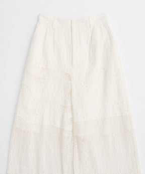 【25SPRING PRE-ORDER】Lace Fabric Docking Pants