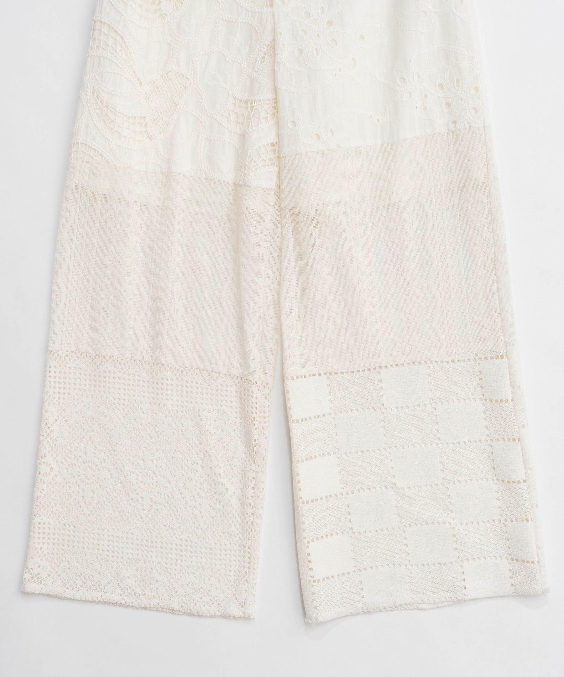 【25SPRING PRE-ORDER】Lace Fabric Docking Pants