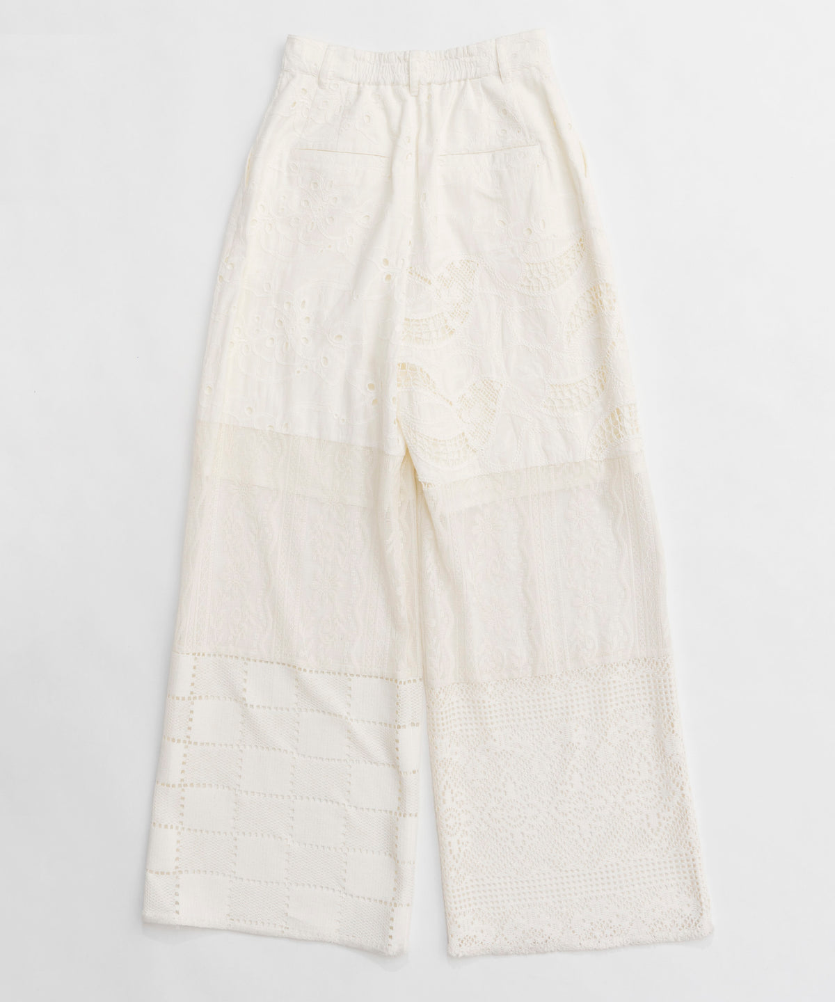 【25SPRING PRE-ORDER】Lace Fabric Docking Pants