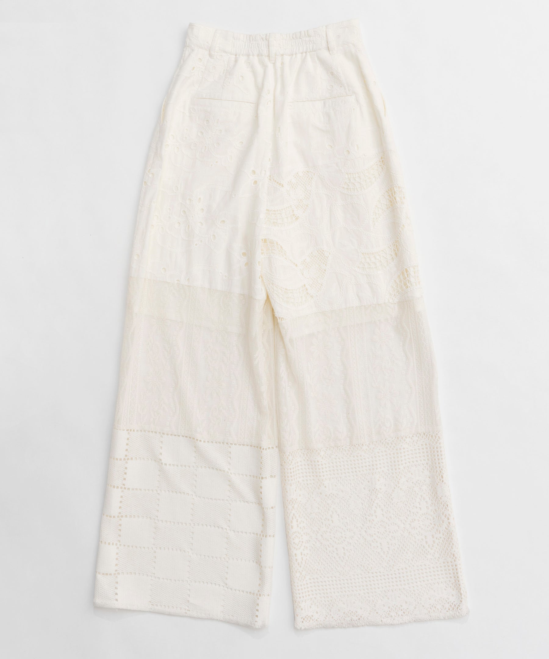 【25SPRING PRE-ORDER】Lace Fabric Docking Pants