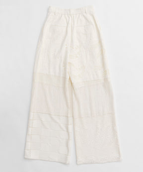 【25SPRING PRE-ORDER】Lace Fabric Docking Pants