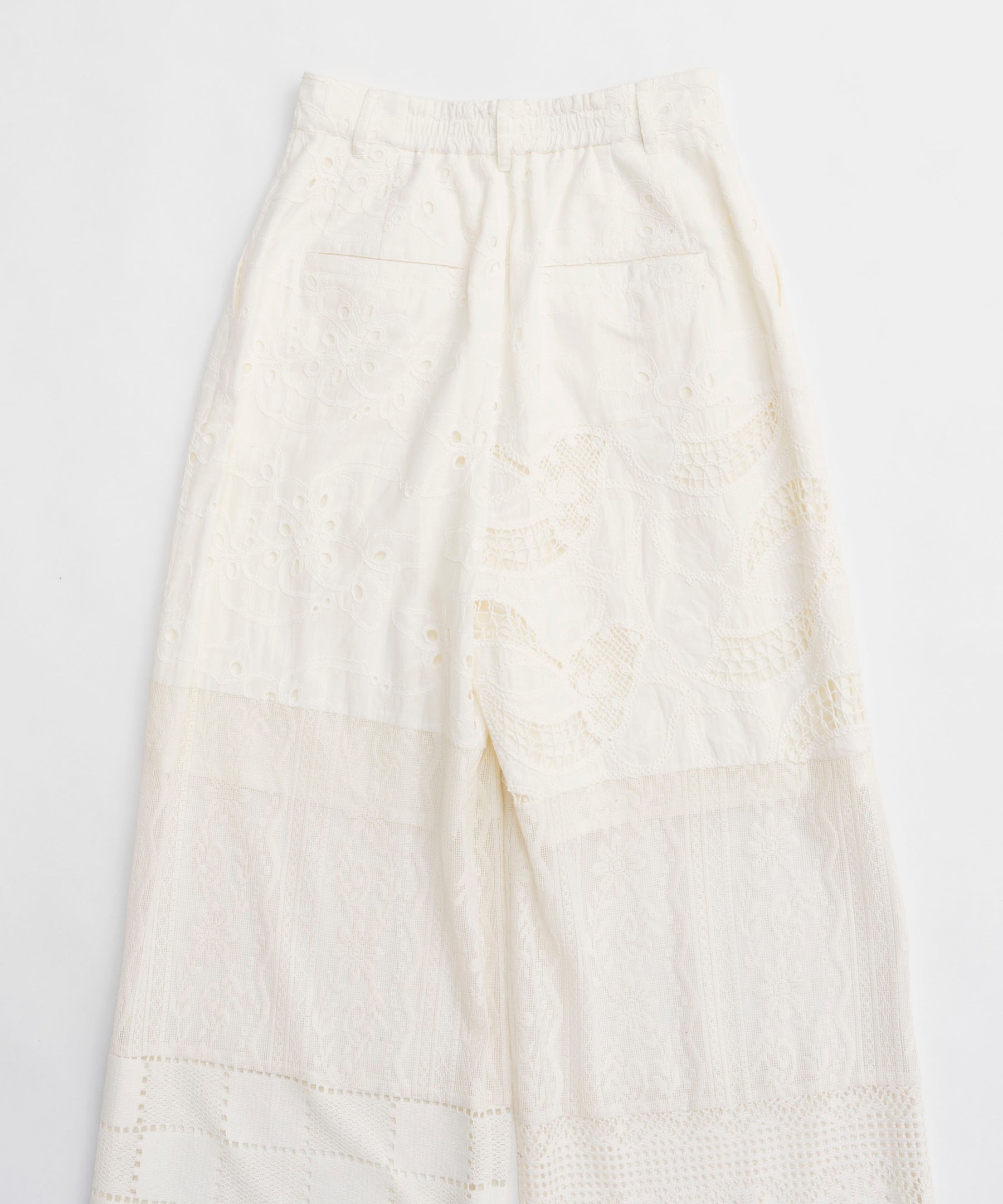 【25SPRING PRE-ORDER】Lace Fabric Docking Pants