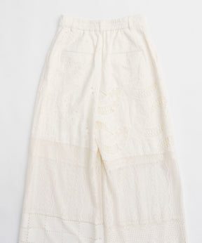 【25SPRING PRE-ORDER】Lace Fabric Docking Pants