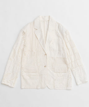 【25SPRING PRE-ORDER】Lace Fabric Docking Jacket