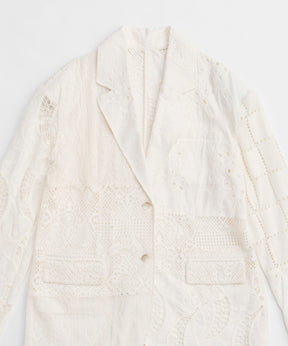 【25SPRING PRE-ORDER】Lace Fabric Docking Jacket