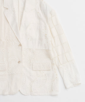 【25SPRING PRE-ORDER】Lace Fabric Docking Jacket