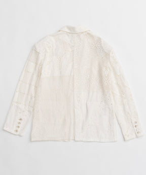 【25SPRING PRE-ORDER】Lace Fabric Docking Jacket