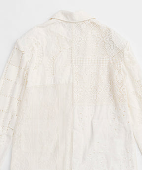 【25SPRING PRE-ORDER】Lace Fabric Docking Jacket