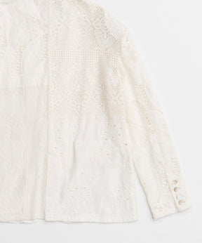 【25SPRING PRE-ORDER】Lace Fabric Docking Jacket