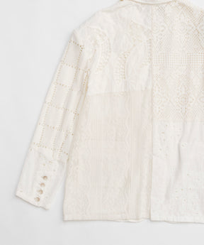 【25SPRING PRE-ORDER】Lace Fabric Docking Jacket