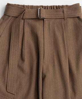 【26AUTUMN PRE-ORDER】Belted Suiting Cargo Pants
