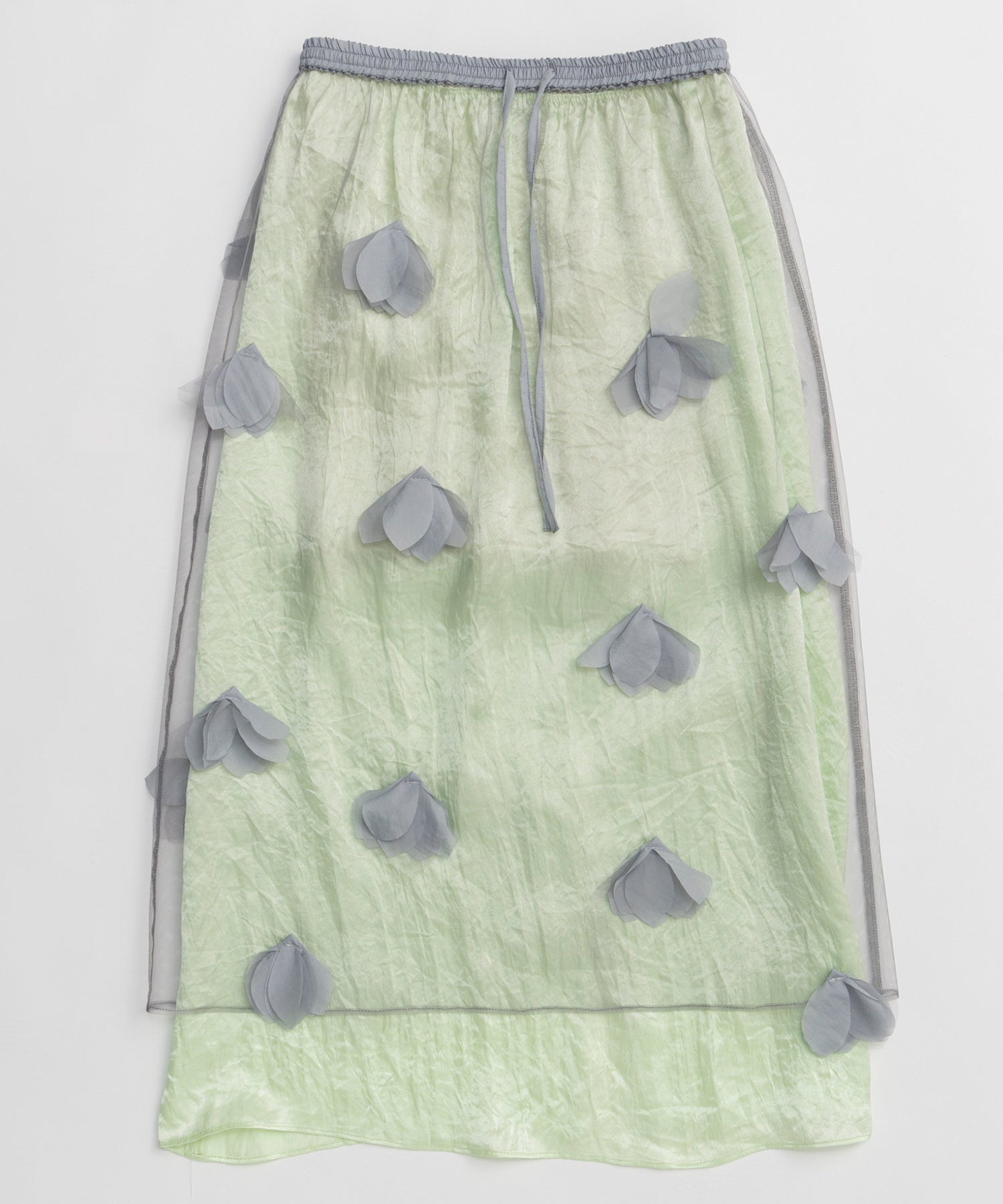 【26SPRING PRE-ORDER】Sheer Floral Layered Skirt