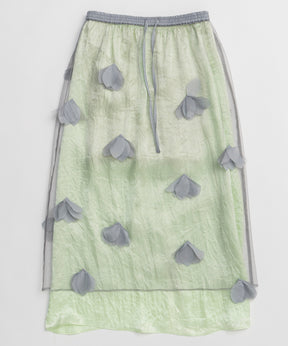 【26SPRING PRE-ORDER】Sheer Floral Layered Skirt