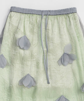 【26SPRING PRE-ORDER】Sheer Floral Layered Skirt