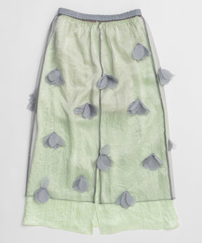【26SPRING PRE-ORDER】Sheer Floral Layered Skirt