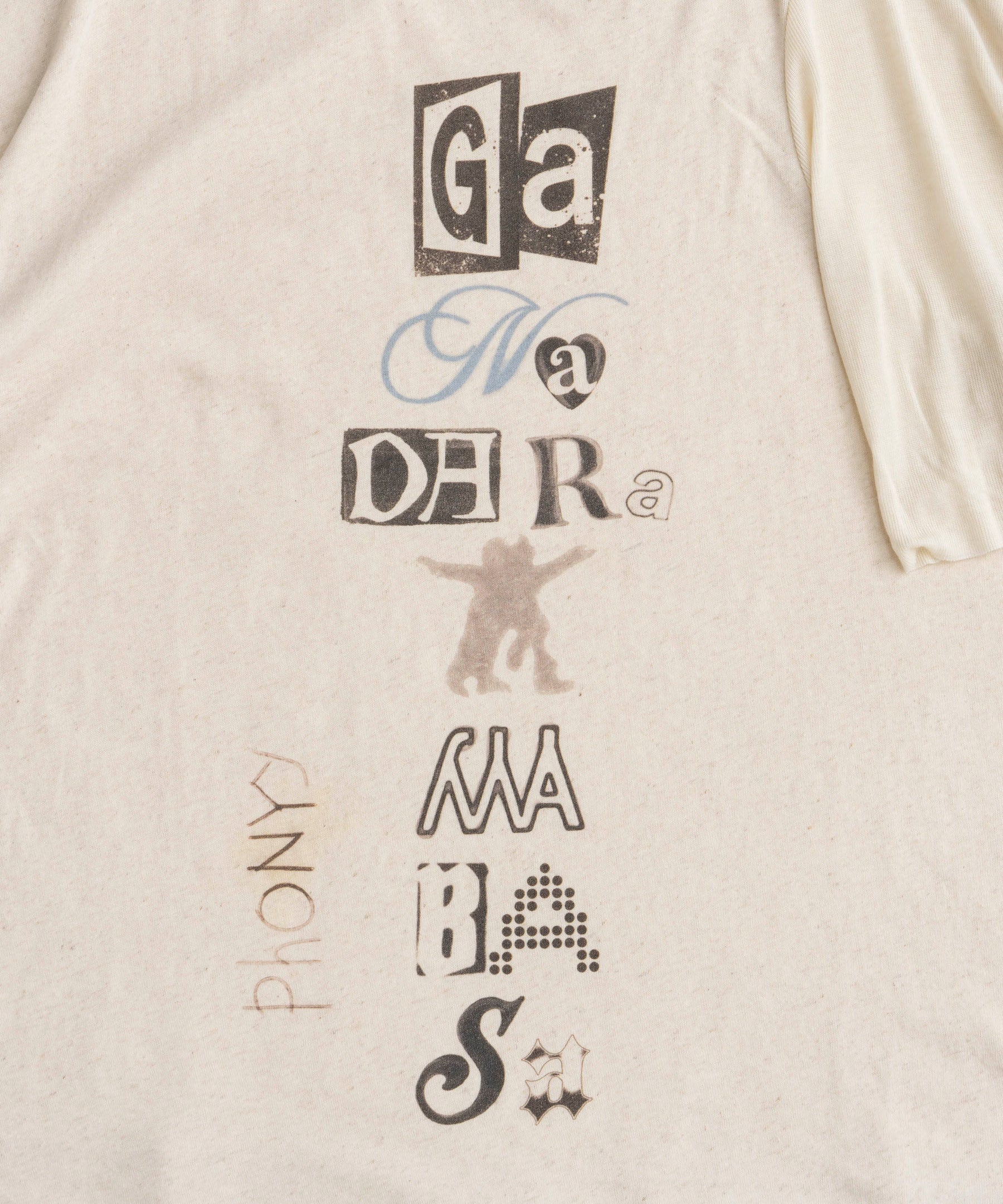 【OPEN YY】SCOOP NECK PHONETIC TEE