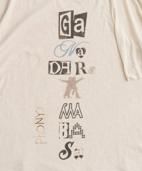 【OPEN YY】SCOOP NECK PHONETIC TEE