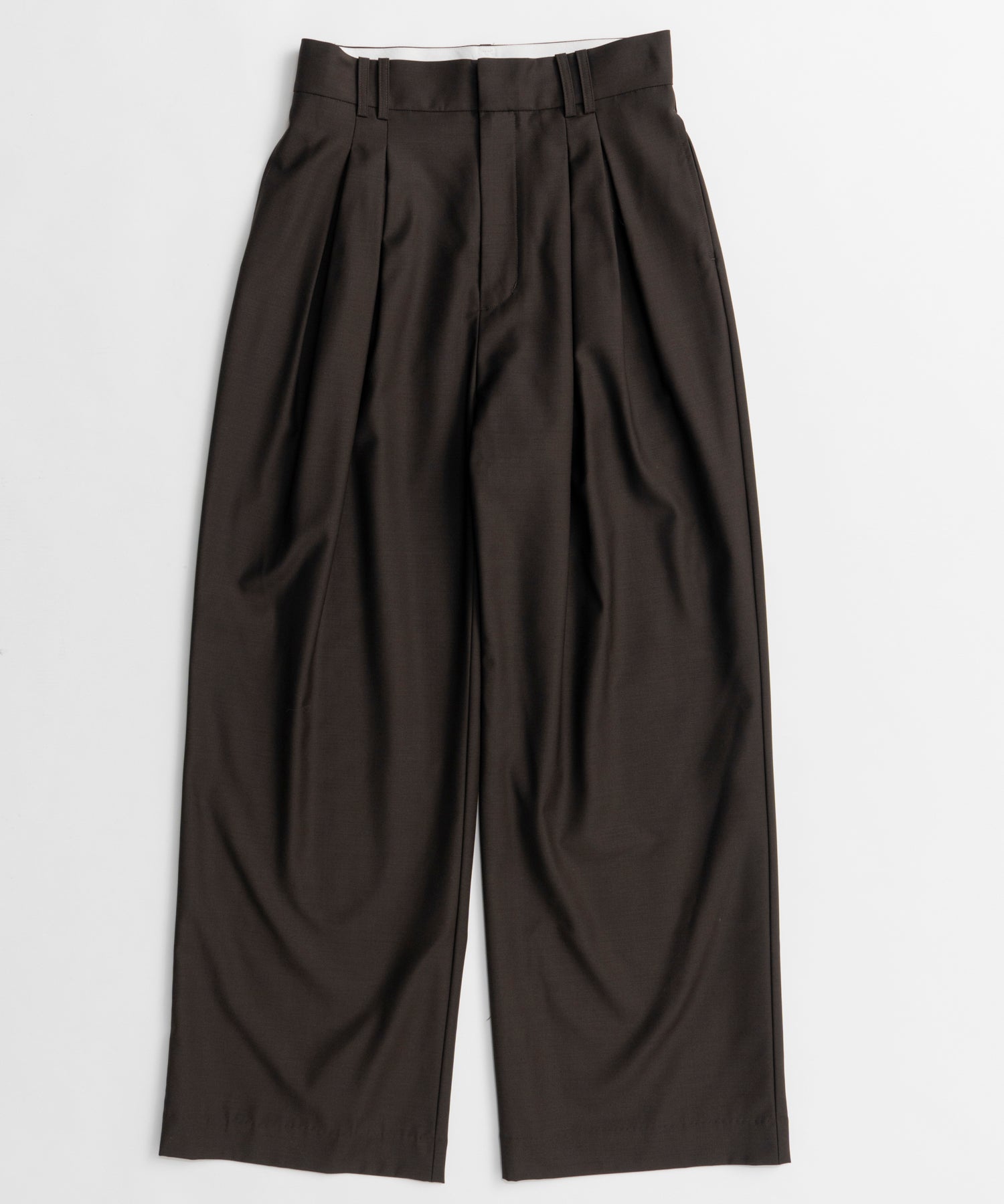 【26AUTUMN PRE-ORDER】Super 140 Wool Satin Slacks