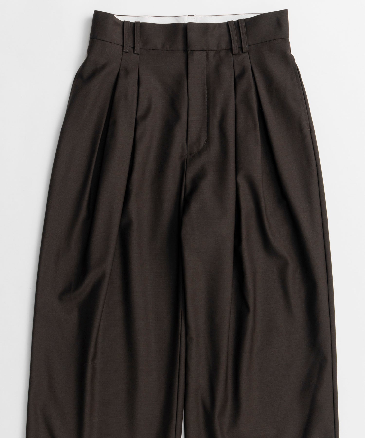 【26AUTUMN PRE-ORDER】Super 140 Wool Satin Slacks