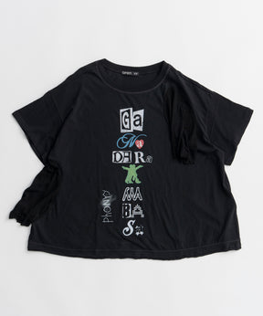 【OPEN YY】SCOOP NECK PHONETIC TEE