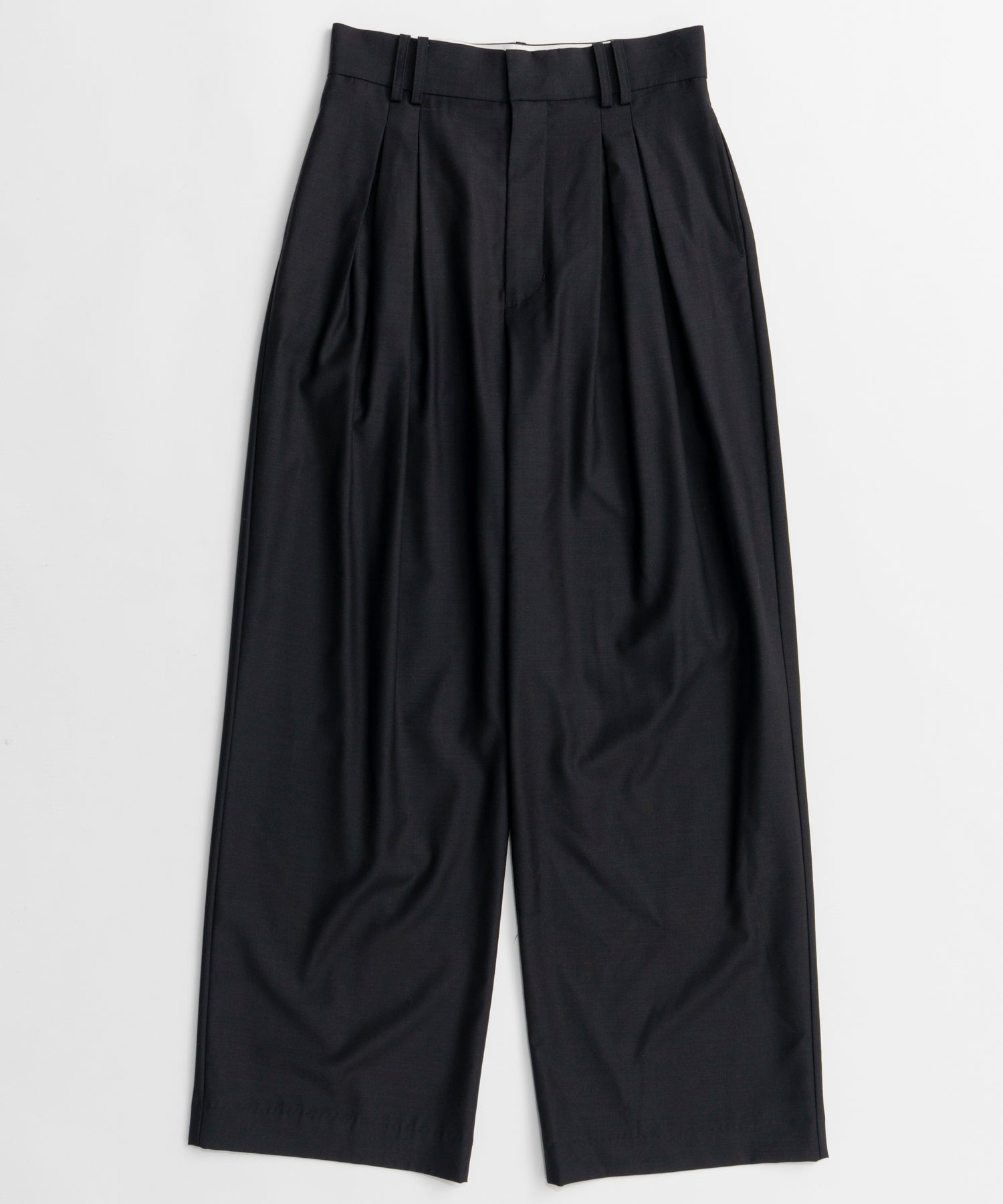 【26AUTUMN PRE-ORDER】Super 140 Wool Satin Slacks