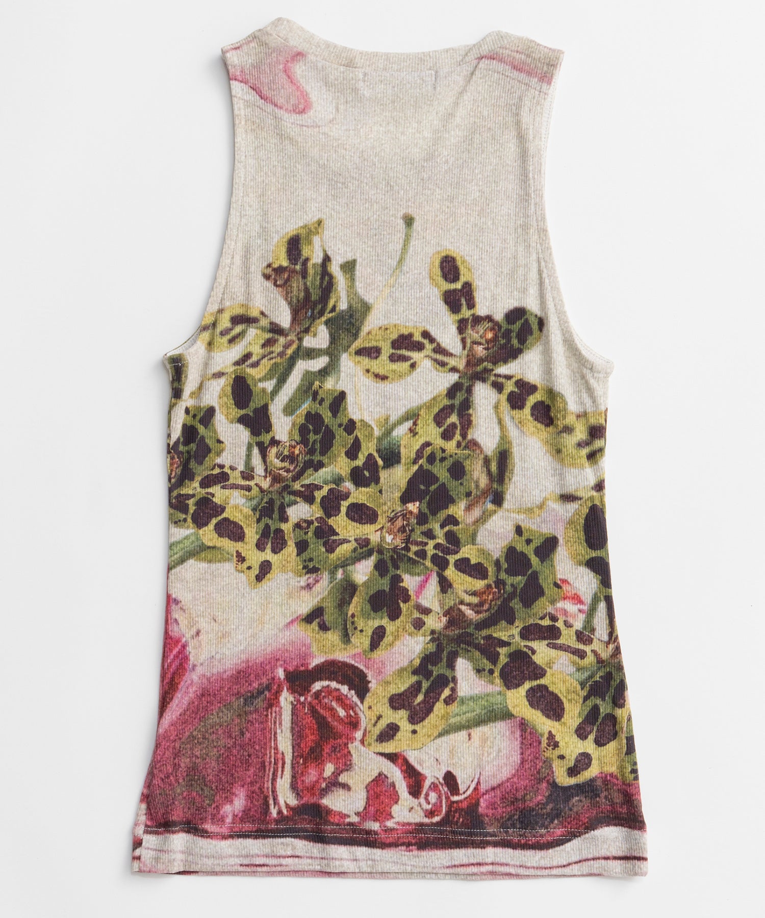 【2026Summer PRE-ORDER】Flower Print Ribbed Tank Top