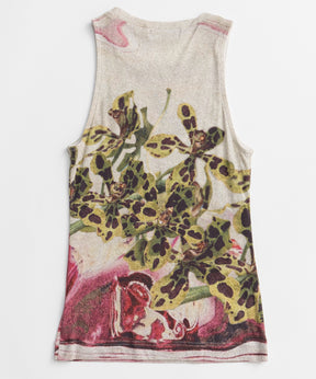【2026Summer PRE-ORDER】Flower Print Ribbed Tank Top