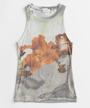 【2026Summer PRE-ORDER】Flower Print Ribbed Tank Top