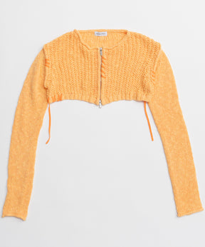【26SPRING PRE-ORDER】Zip Short Cardigan with Babouche Collar