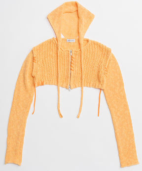 【26SPRING PRE-ORDER】Zip Short Cardigan with Babouche Collar