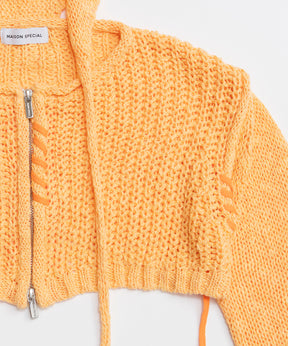 【26SPRING PRE-ORDER】Zip Short Cardigan with Babouche Collar