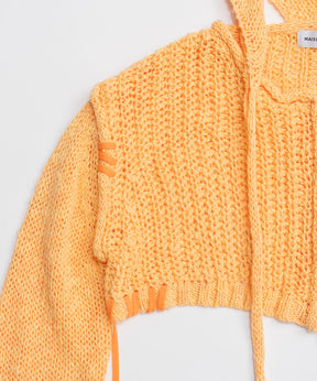 【26SPRING PRE-ORDER】Zip Short Cardigan with Babouche Collar