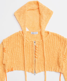 【26SPRING PRE-ORDER】Zip Short Cardigan with Babouche Collar