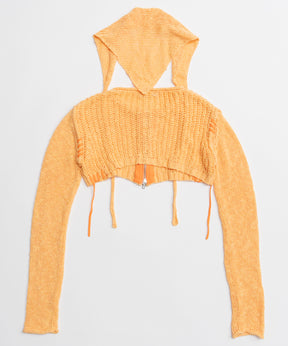 【26SPRING PRE-ORDER】Zip Short Cardigan with Babouche Collar